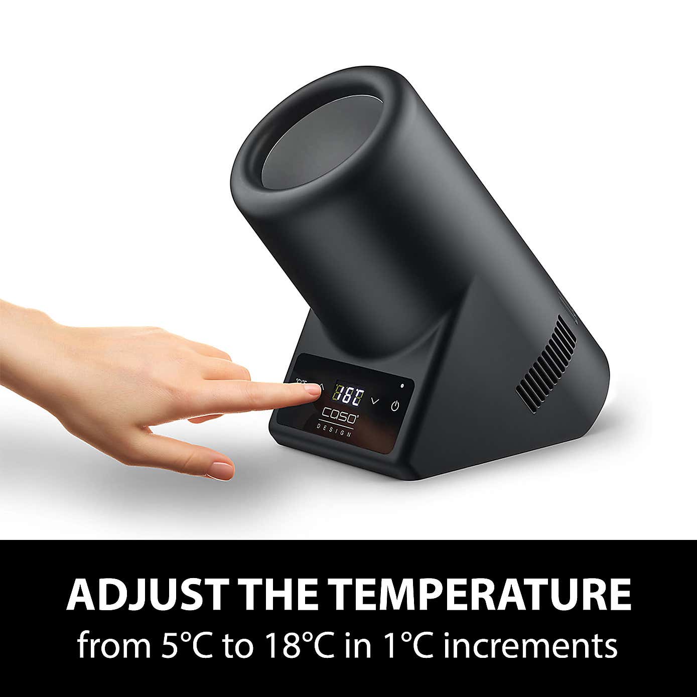 Caso Tabletop Wine Cooler, Black