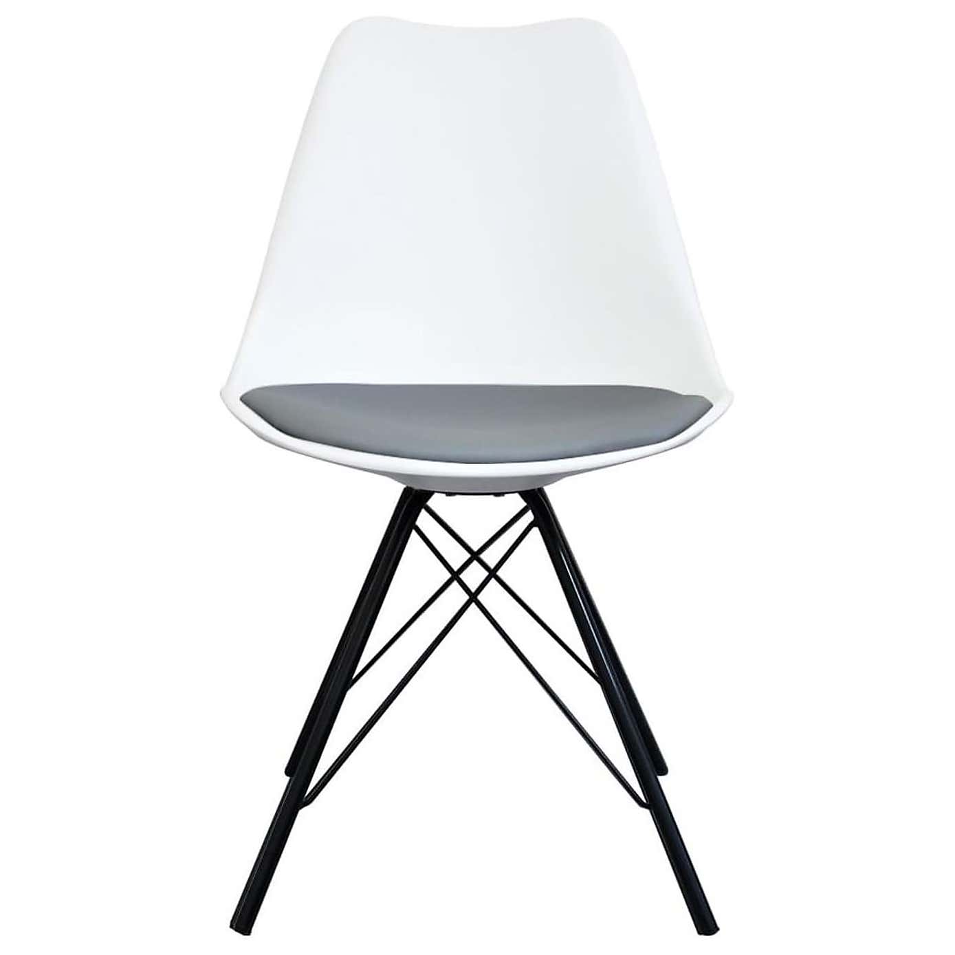 Fusion Living Soho White Plastic Dining Chair