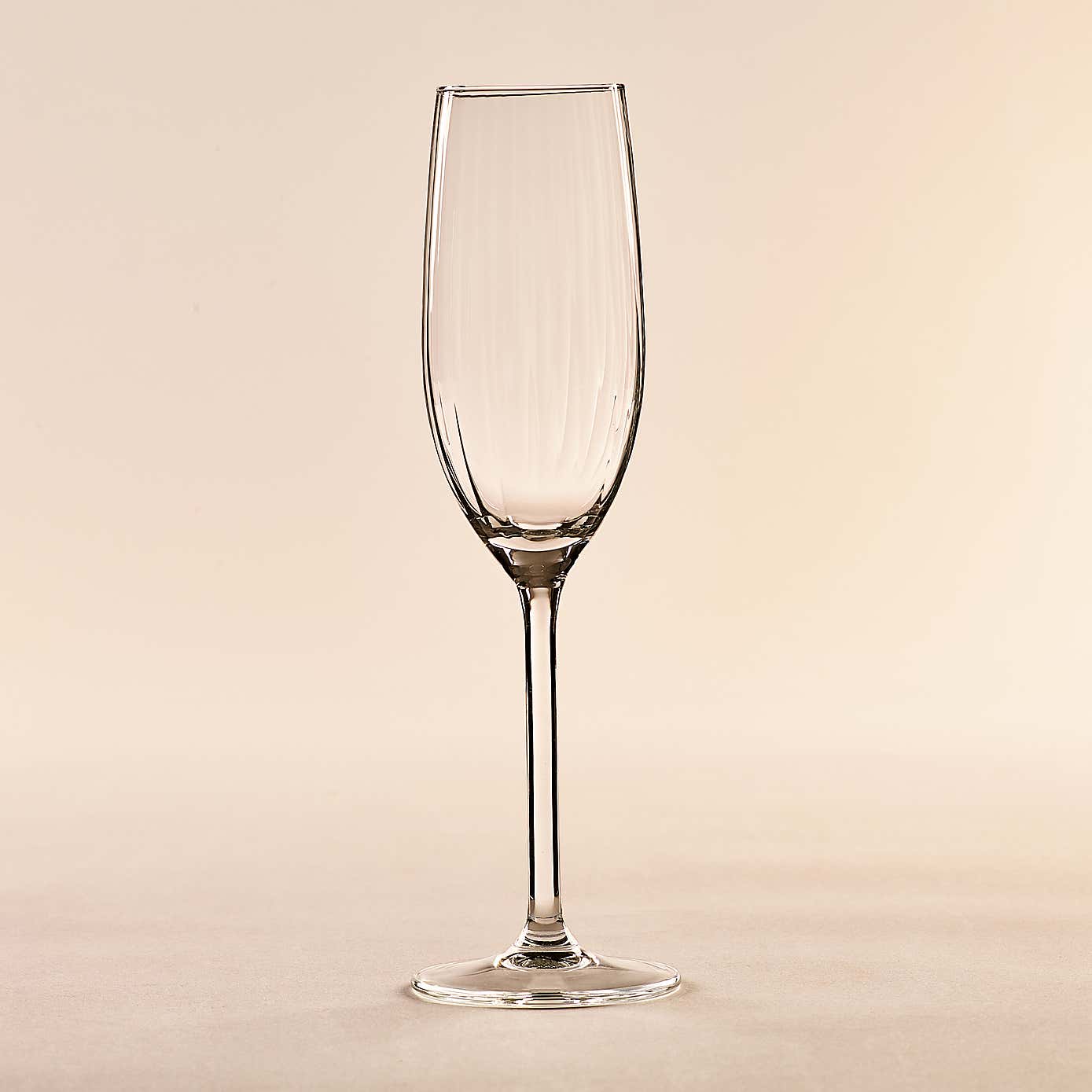 Plisse Flute Glass