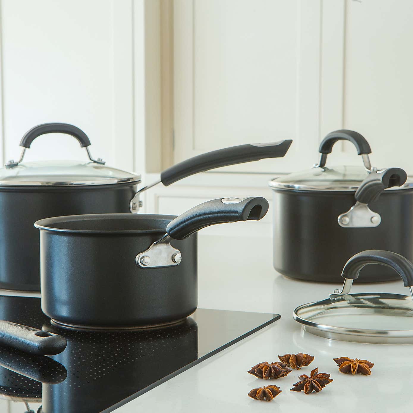 Circulon Total Non-Stick Hard Anodised Aluminium 4 Piece Pan Set