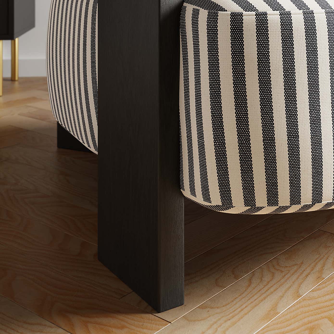 Fallon Woven Stripe Bolster Accent Chair