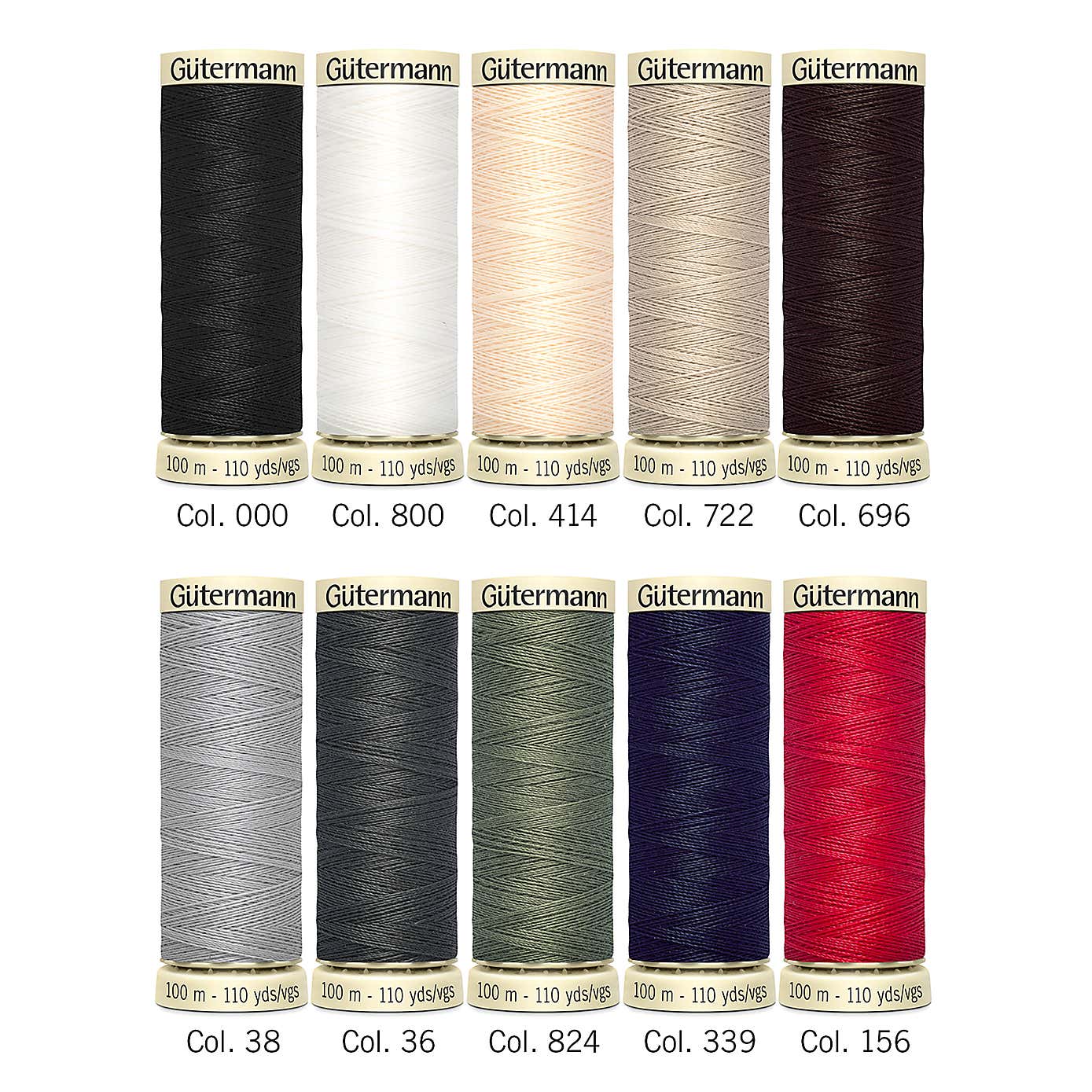 Thread Set Sew All 10x100m Basic Shades