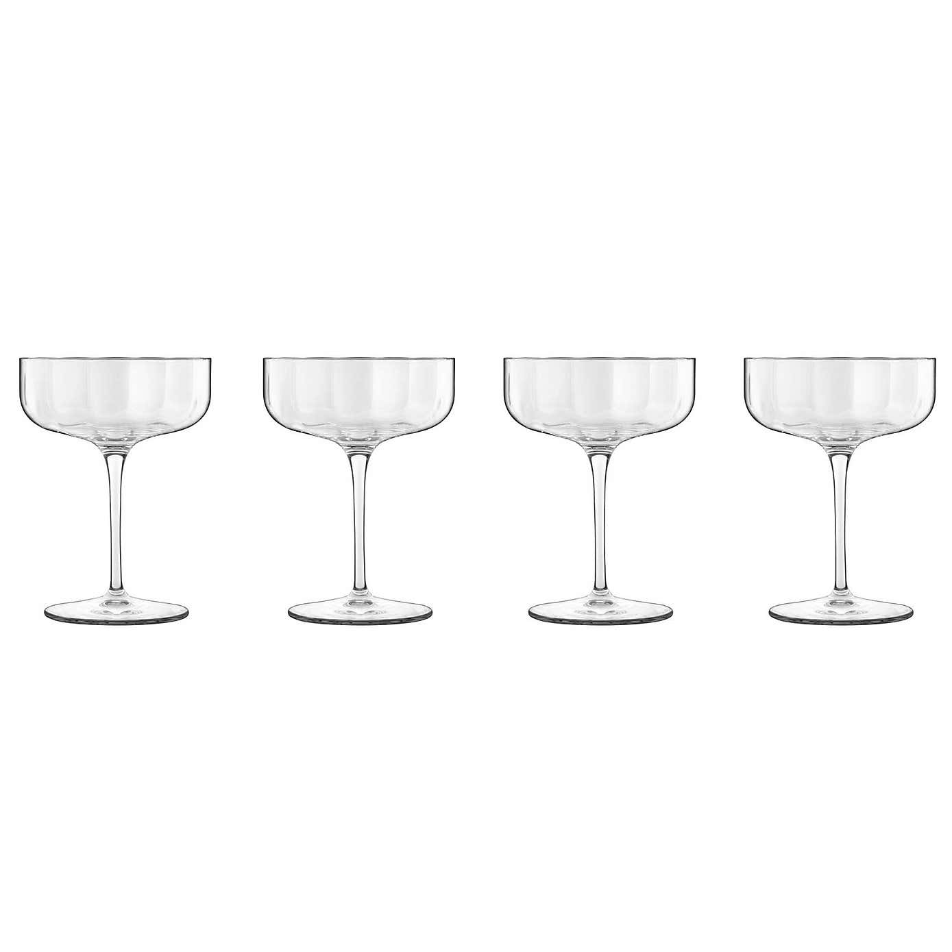 Luigi Bormioli Jazz Set of 4 Cocktail Coupe Glasses