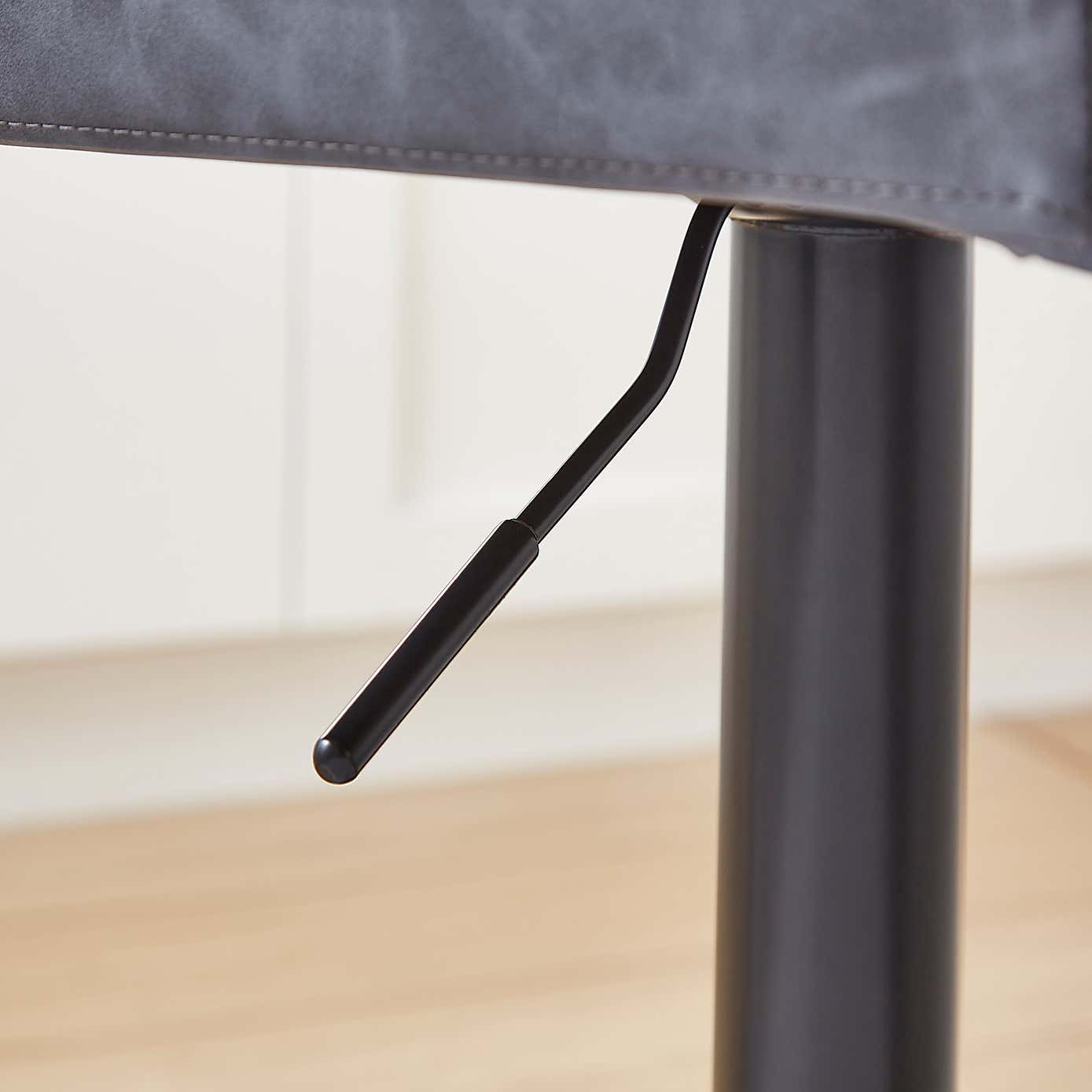 Jasmine Adjustable Height Swivel Bar Stool, Faux Leather