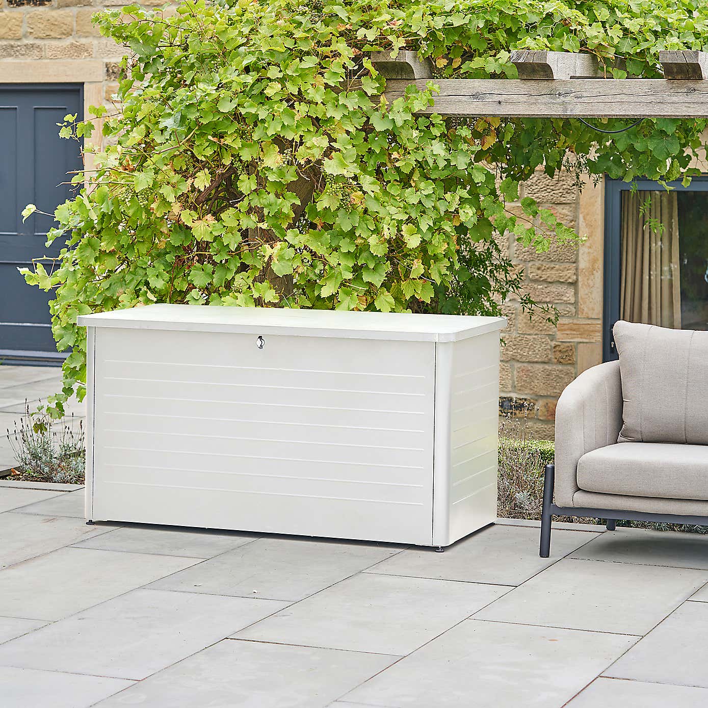 Pacific Lifestyle Rhode Island Large Galvanised Steel Cushion Box