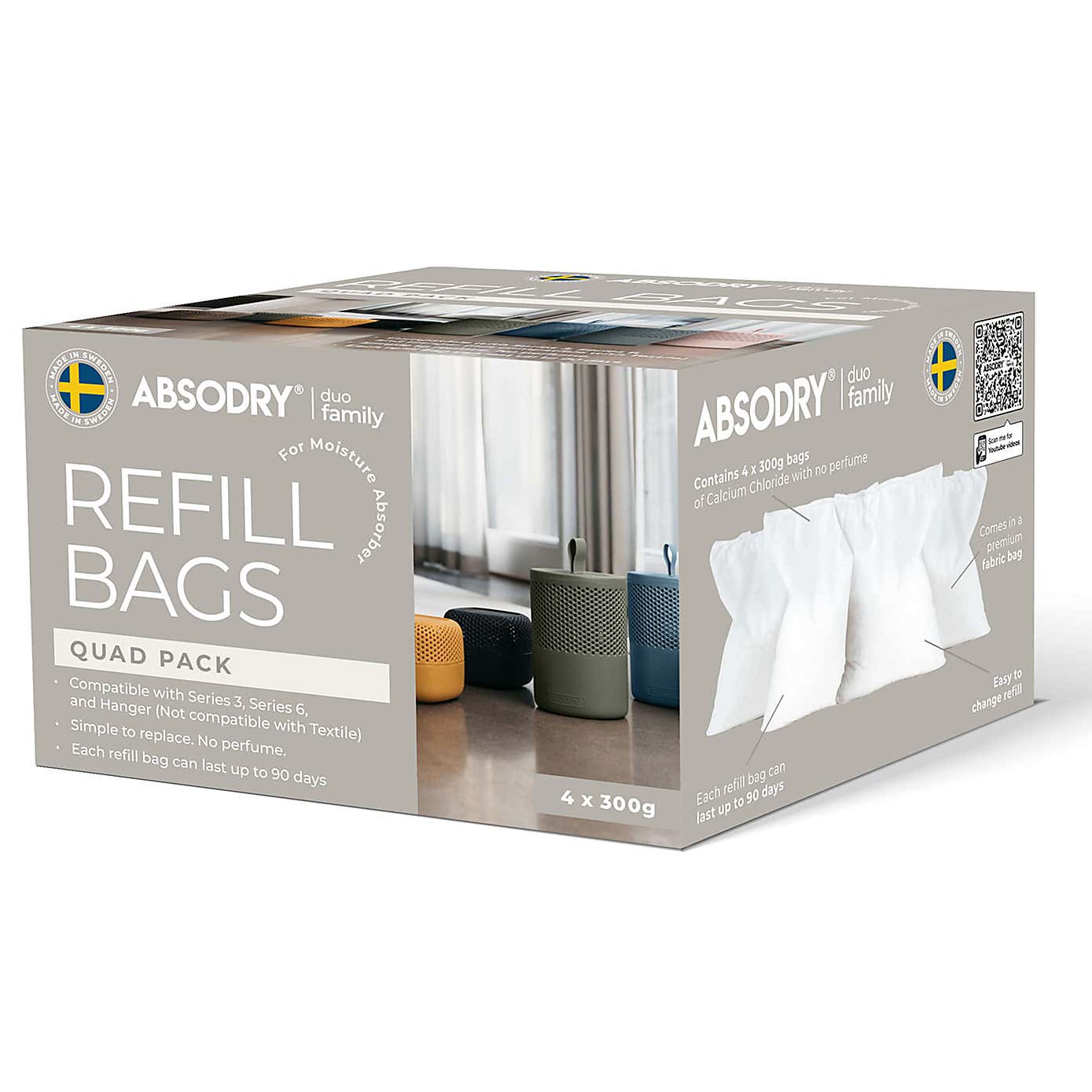 Set of 4 Absodry Moisture Absorber Refills