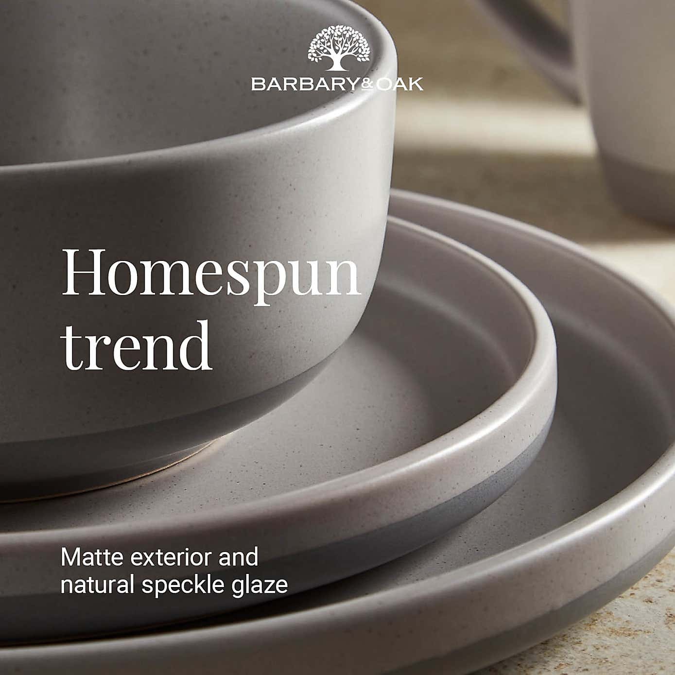 Barbary & Oak Avena Stoneware 16 Piece Dinner Set