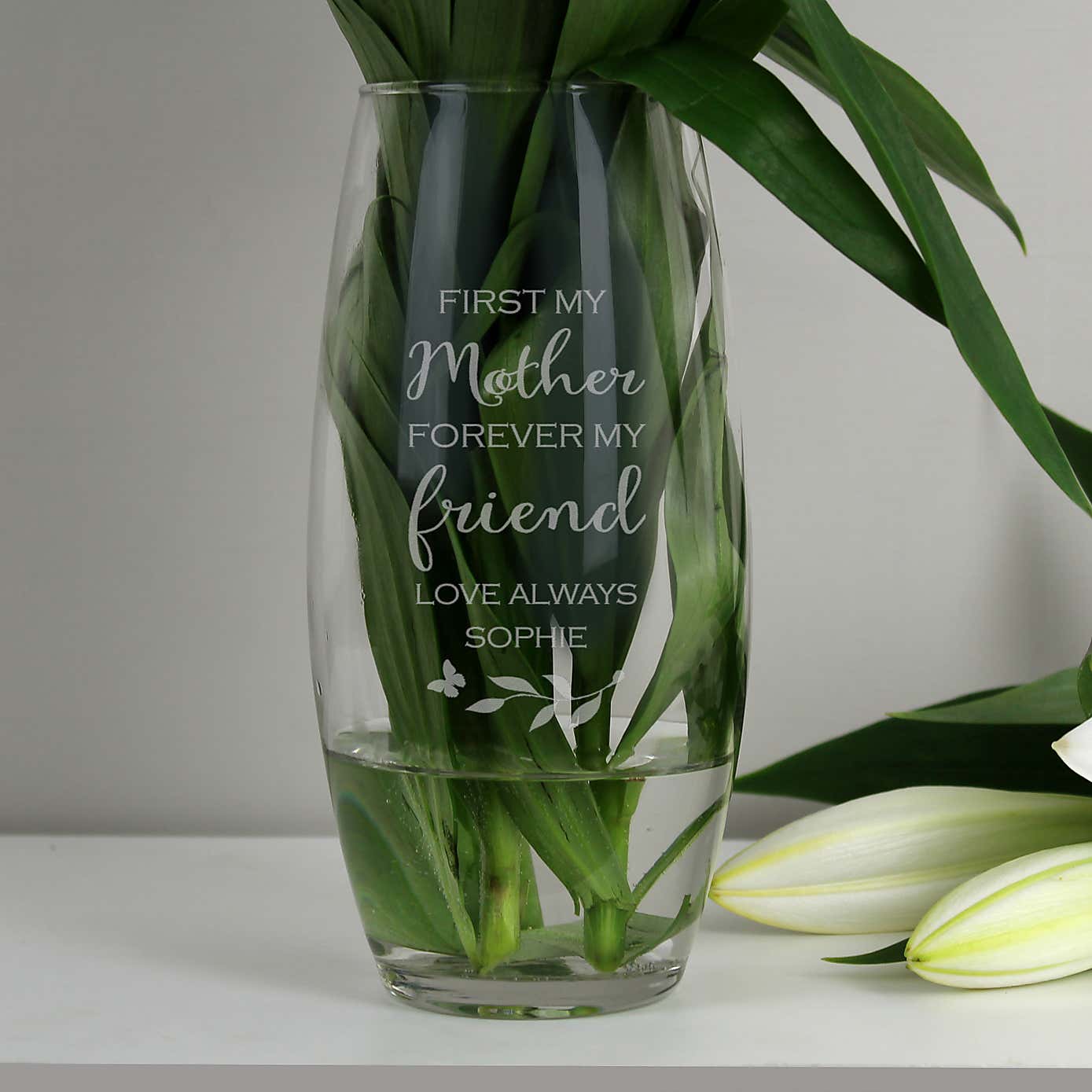 Personalised First My Mother Forever My Friend Bullet Vase