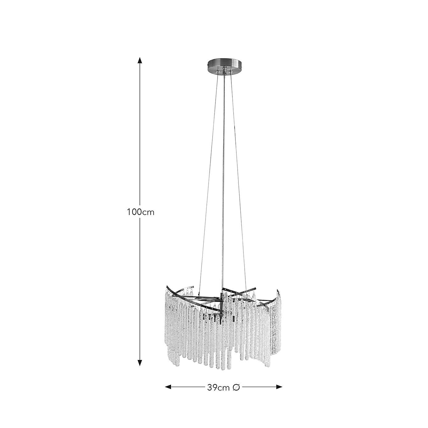 Spiralia 3 Light Glass Ceiling Light