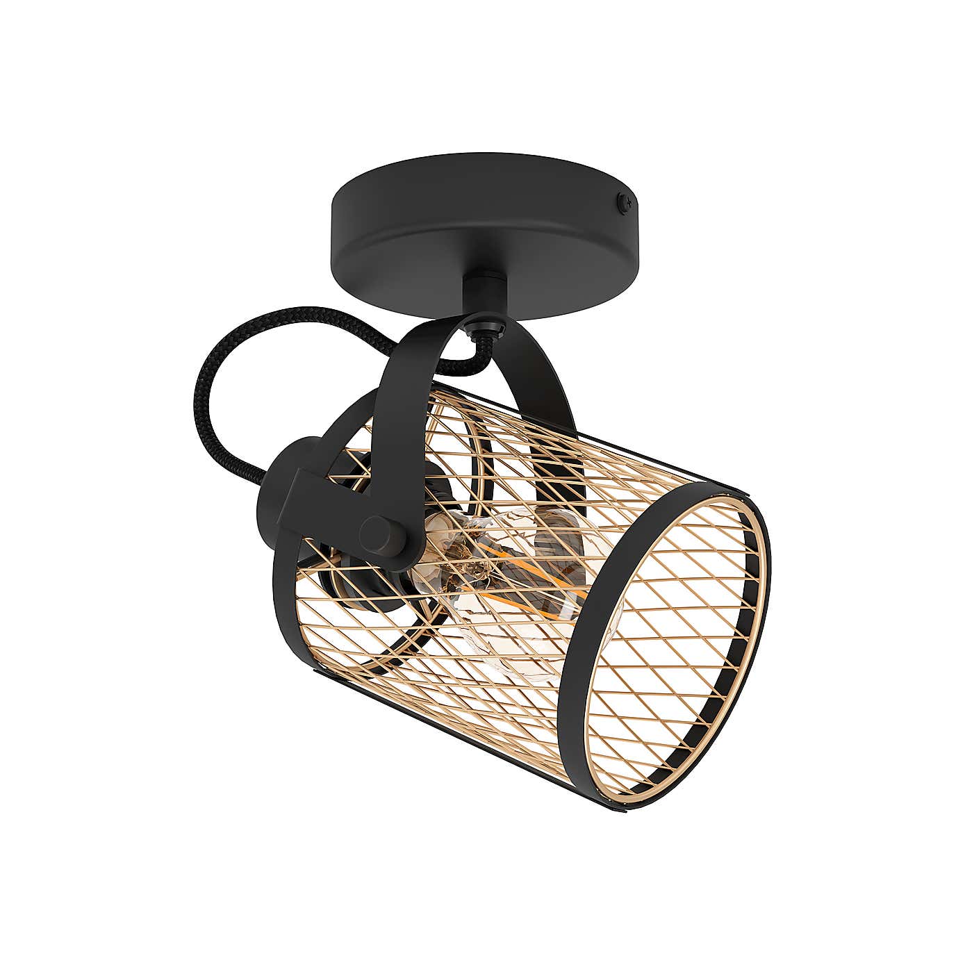 EGLO Dellow Industrial Adjustable Wall Ceiling Spotlight