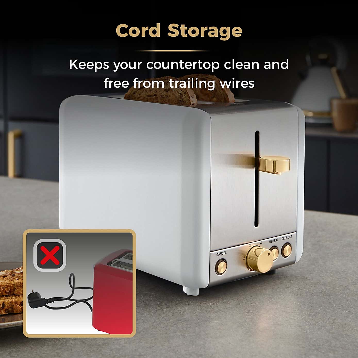 TOWER Cavaletto 2 Slice Toaster