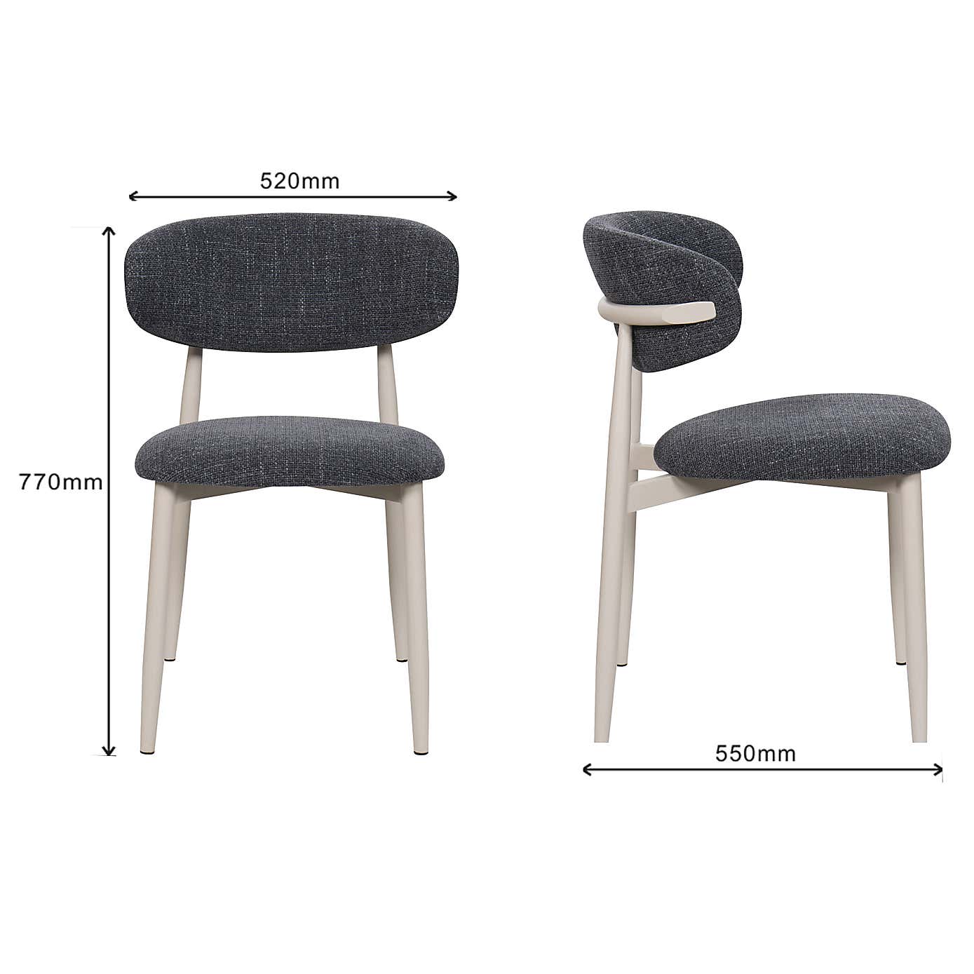 Indus Valley Cleo 6 Seater Dining Table with 6 Cleo Dining Chairs