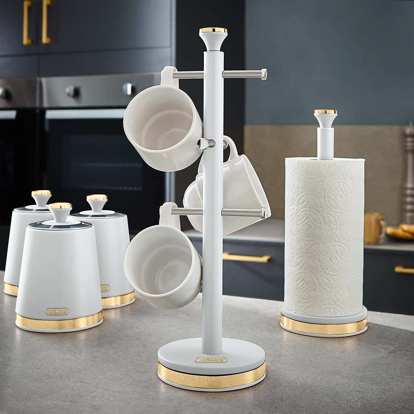 TOWER Cavaletto Mug Tree and Towel Holder