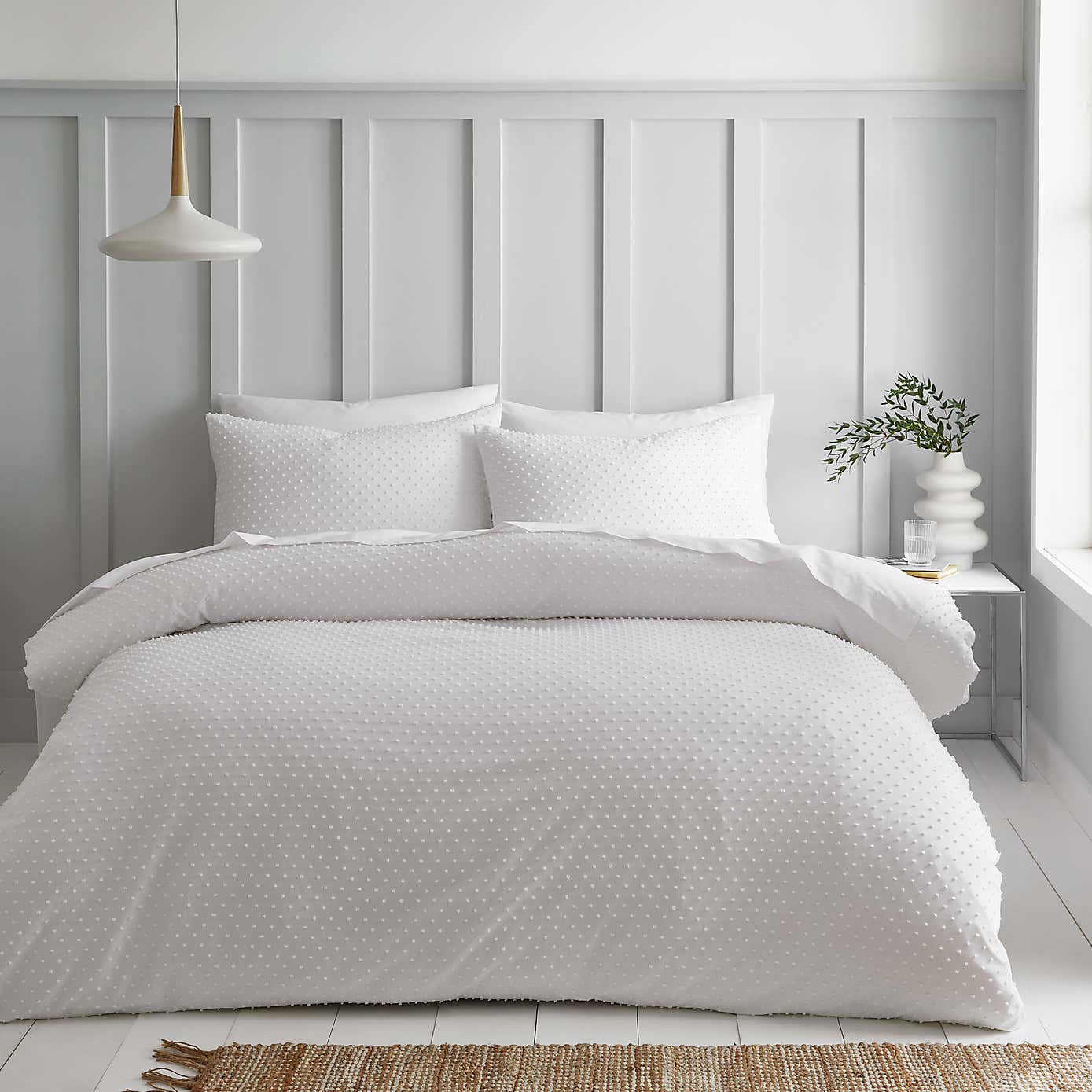 Valley Clipped Jacquard Duvet Cover & Pillowcase Set