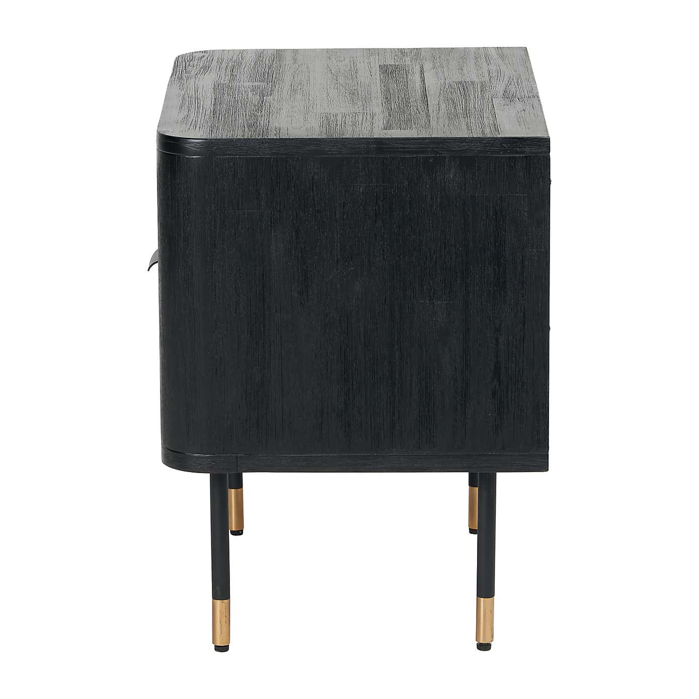 Fiji Bedside Table, Acacia Wood and Rattan