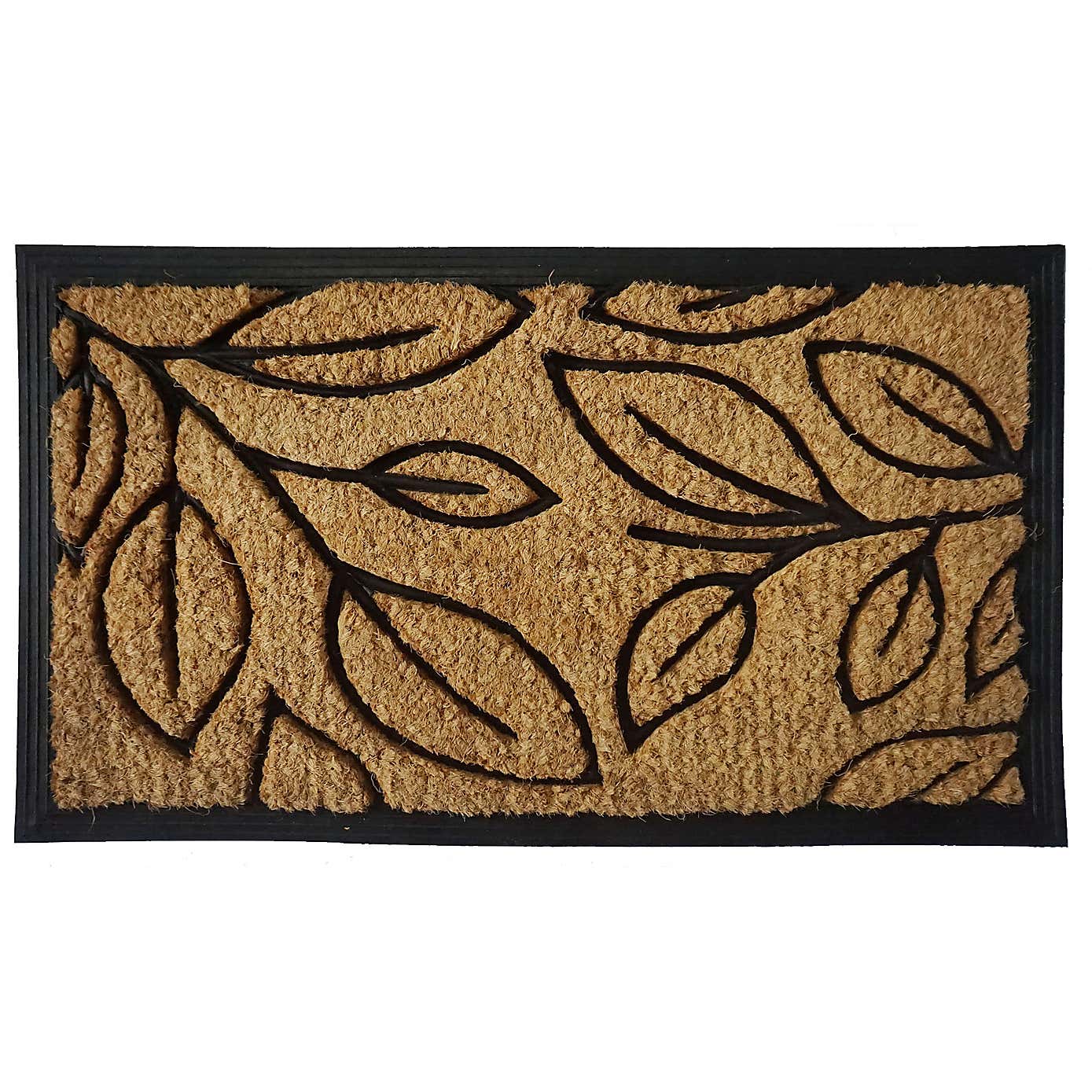 Natural Leaves Coir Doormat
