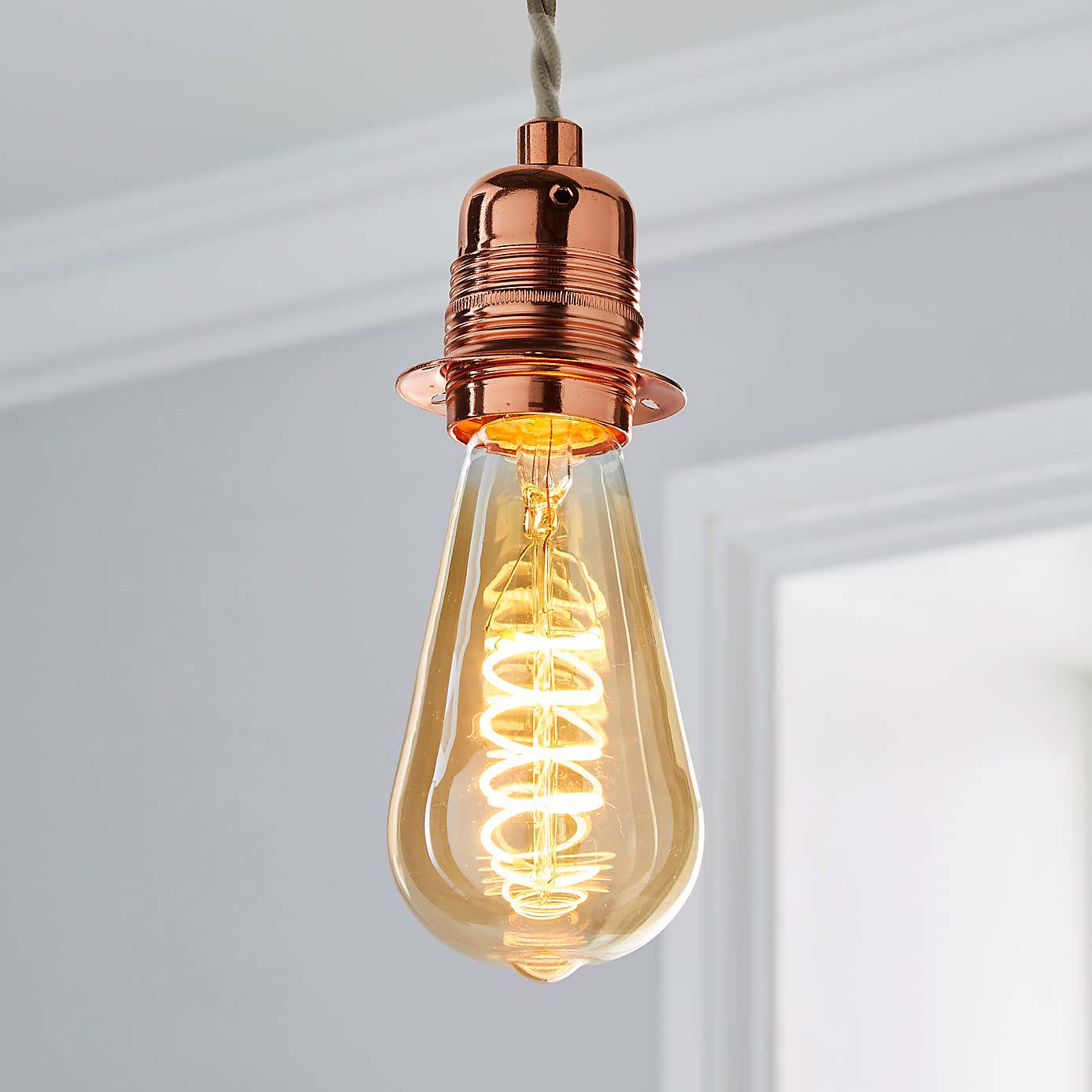 Dunelm 4 Watt ST64 BC LED Spiral Filament Bulb