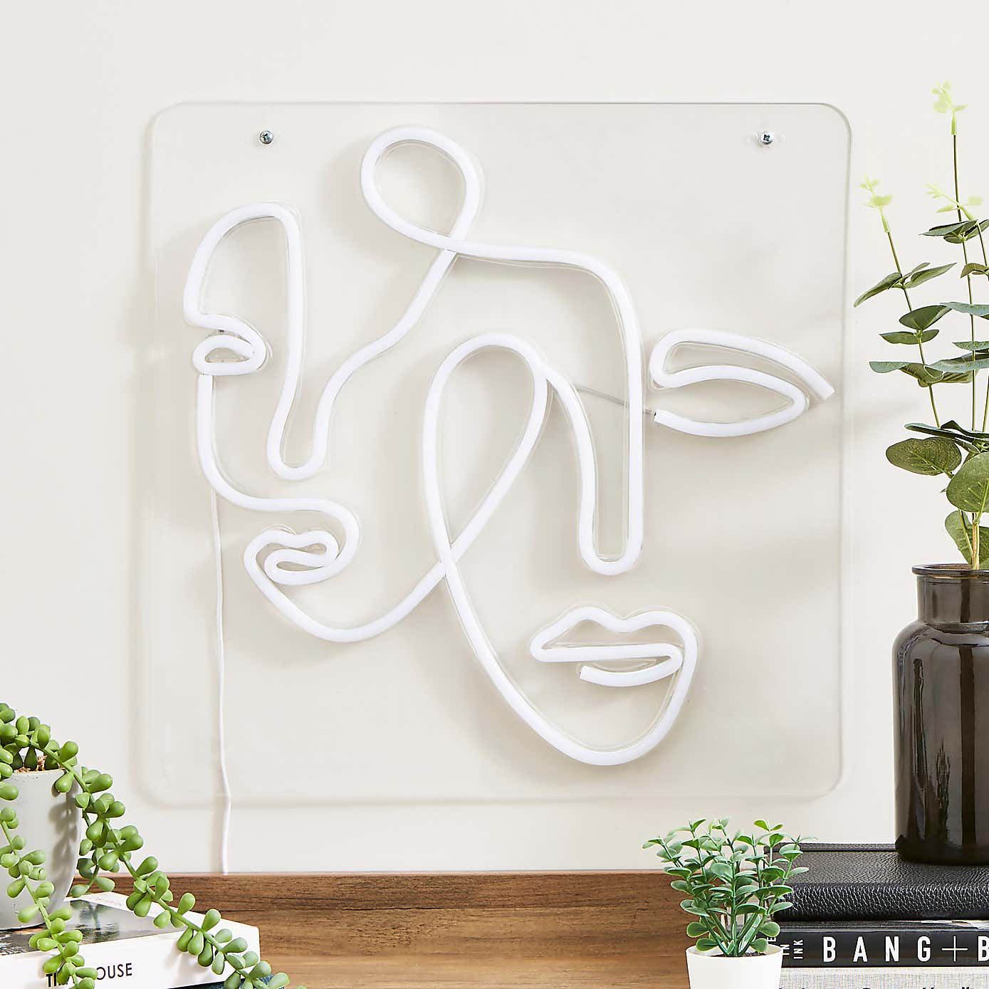 Faces Neon Wall Light