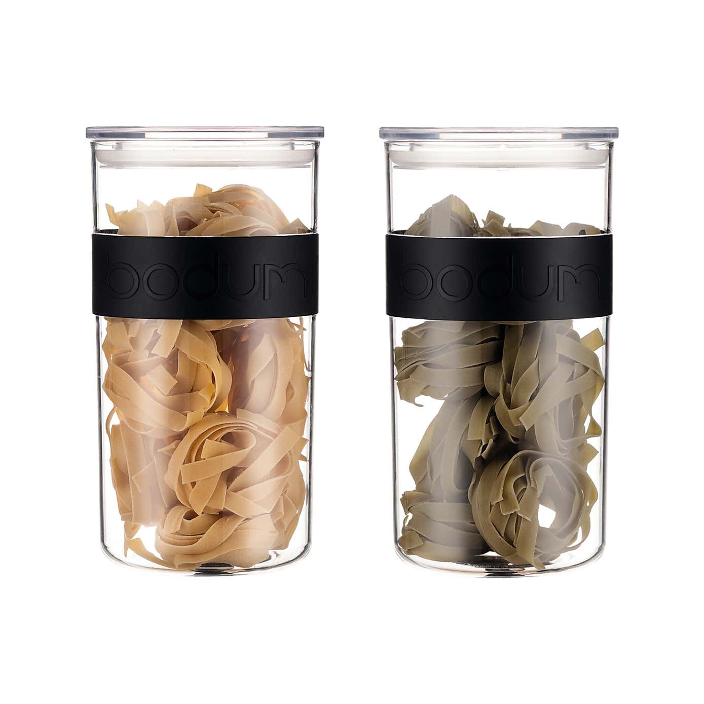 Bodum Presso Set of 2 Black Storage Jars