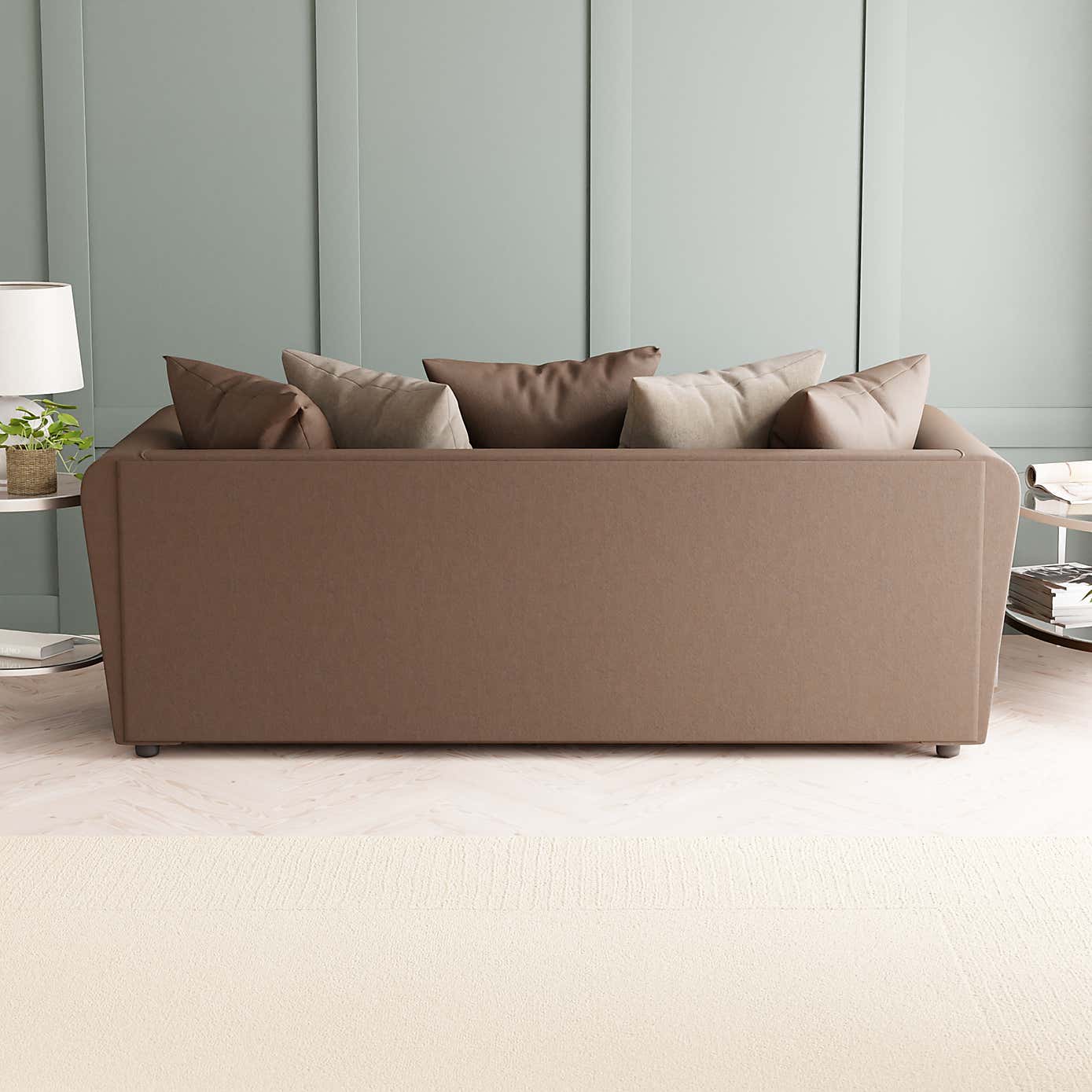 Blake Soft Faux Leather Combo 3 Seater Sofa