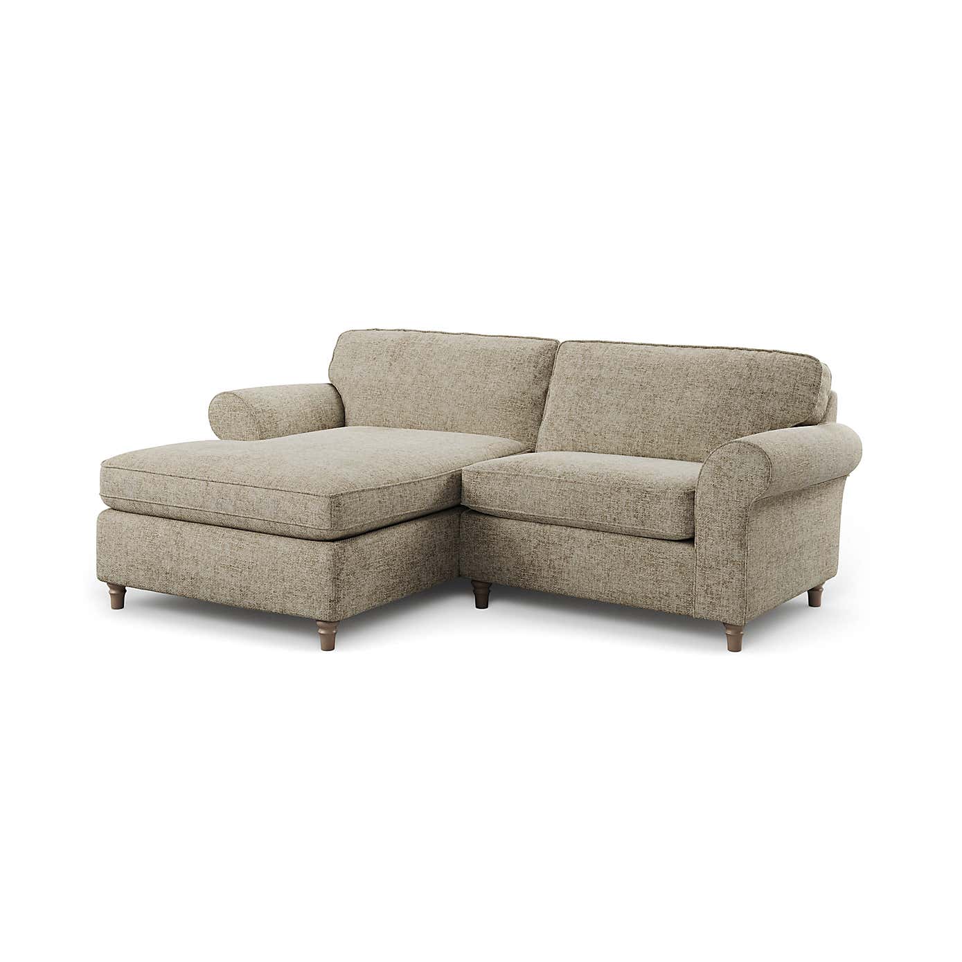 Flori Corner Chaise Sofa, Chunky Chenille