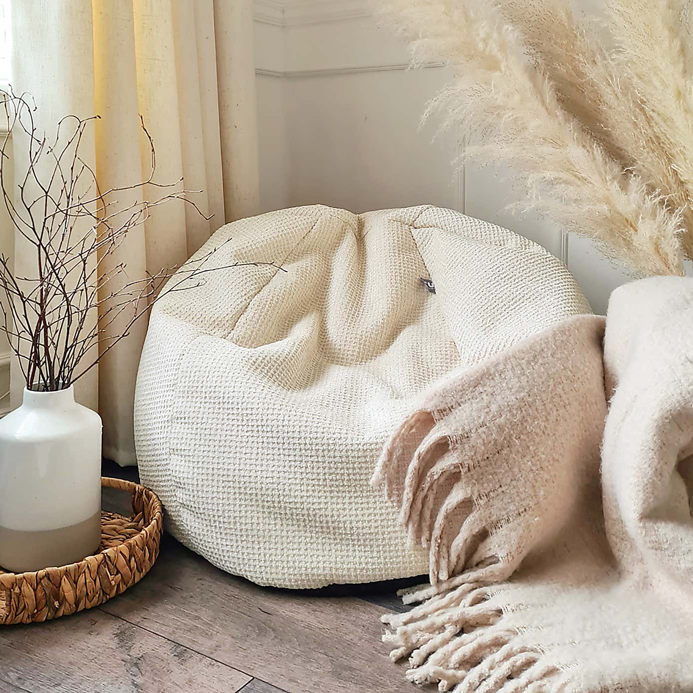 RU Comfy Mini-Slouch Waffle Bean Bag