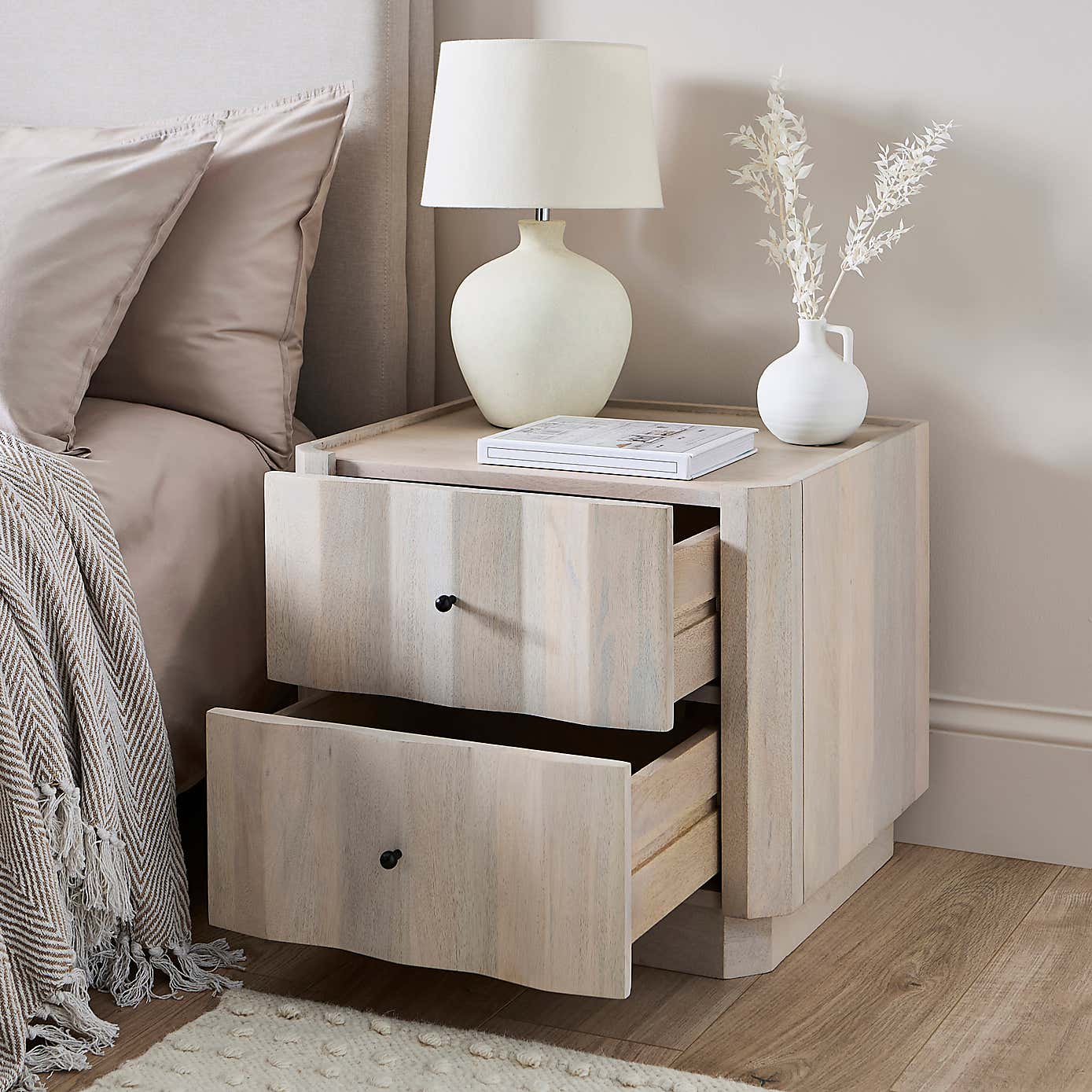 Willa 2 Drawer Bedside Table