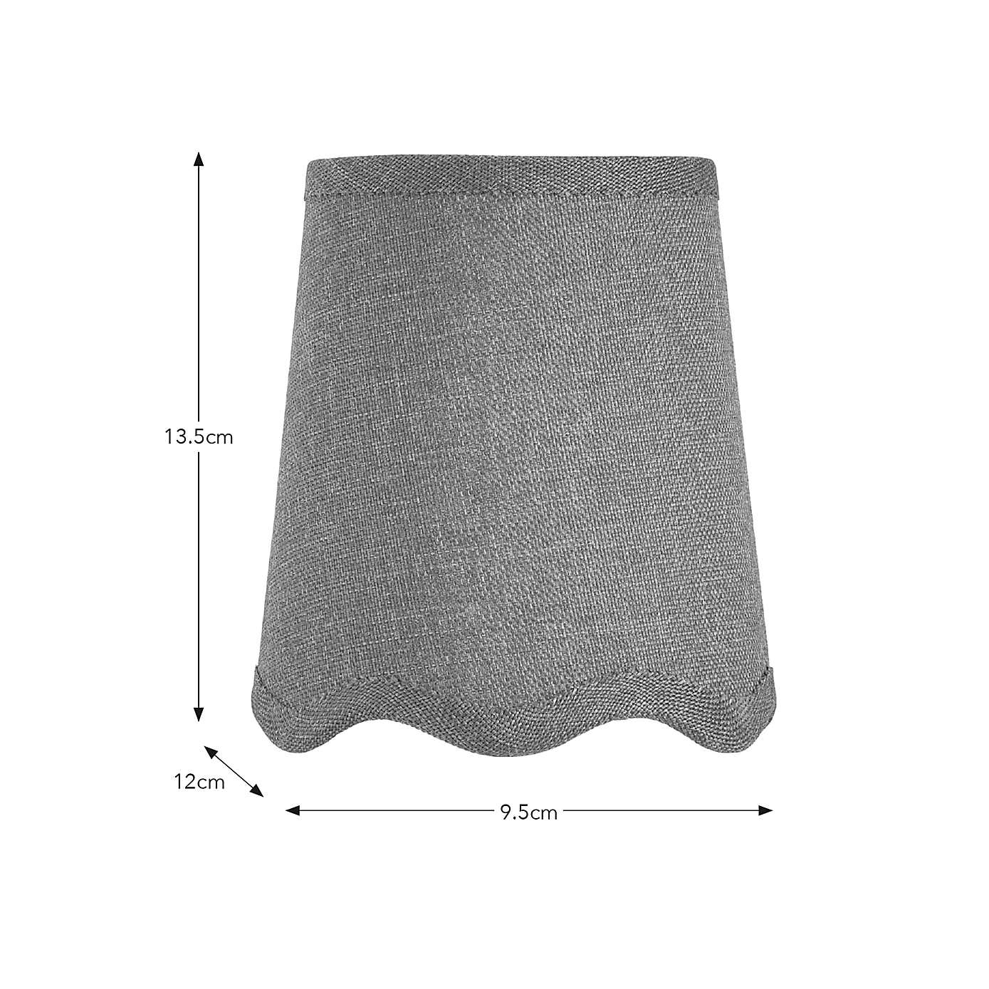 Scalloped Edge Linen Lamp Shade