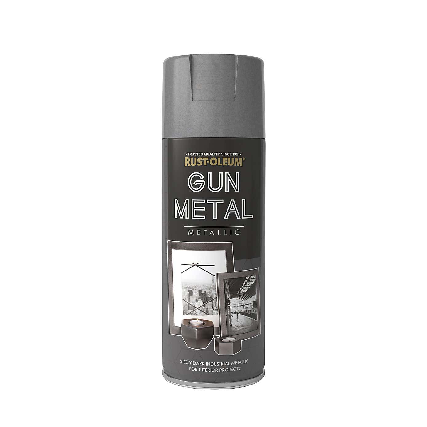 Rust-Oleum Gun Metal Grey Metallic Spray Paint 400ml