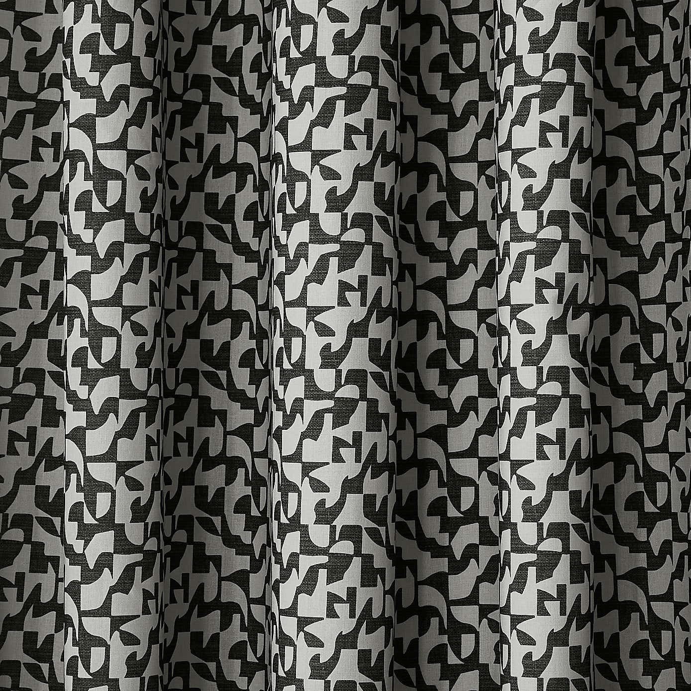 Valter Mino Geometric Blackout Eyelet Curtains