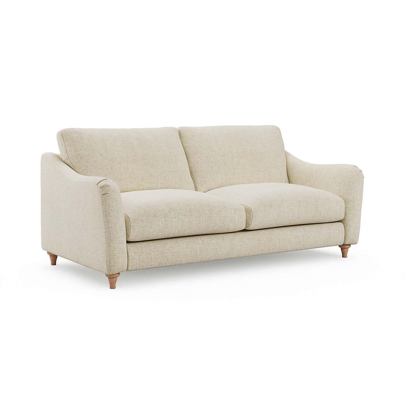 Hattie Slub Faux Linen 3 Seater Sofa