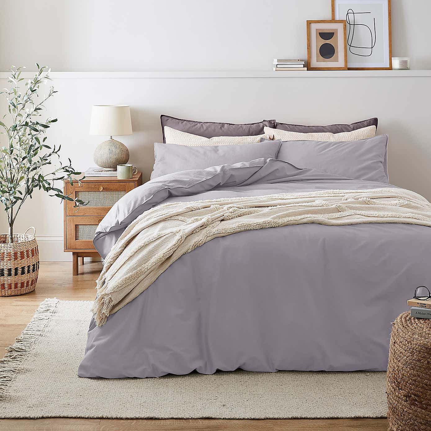 Recycled Cotton Duvet Cover and Pillowcase Set