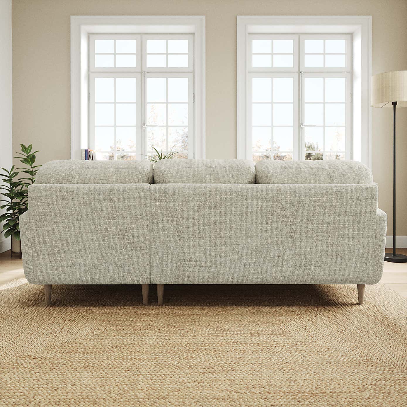Sven Chunky Chenille Large Corner Chaise Sofa