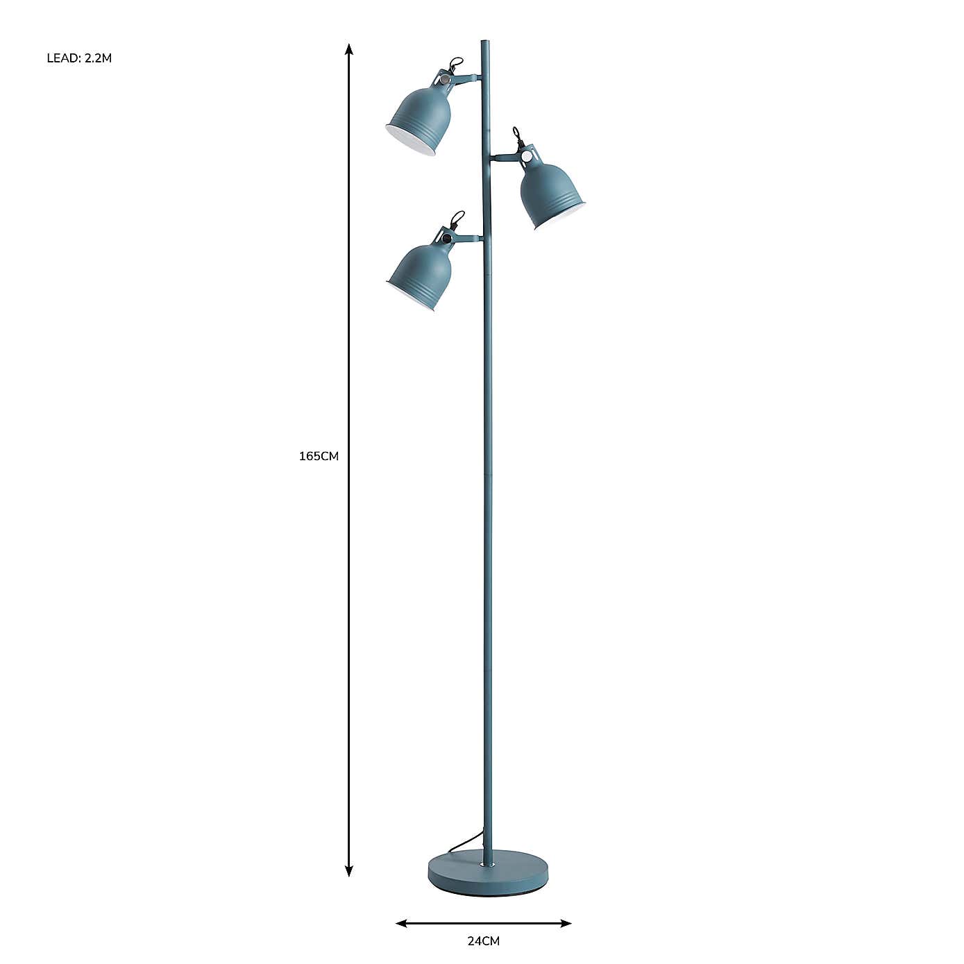 Issac 3 Light Floor Lamp