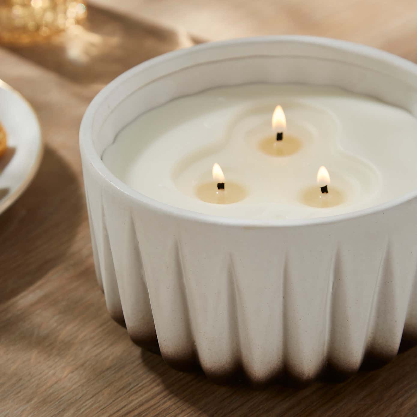Fluted Citronella Multi Wick Outdoor Candle
