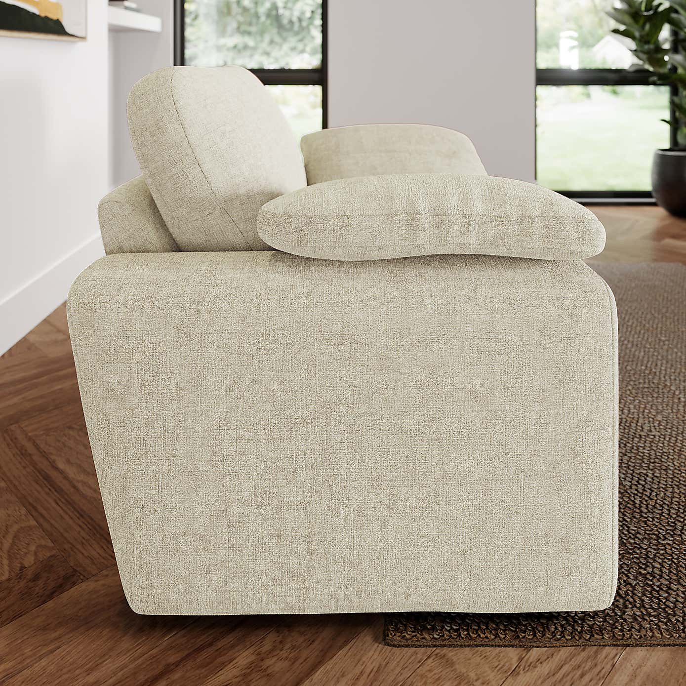 Magnus Soft Textured Chenille Snuggle Sofa