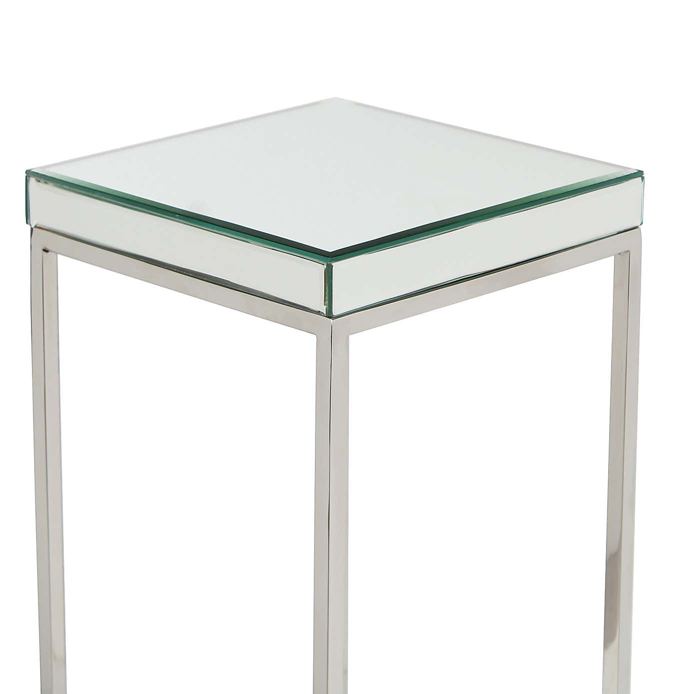 Elysee Square Side Table, Mirrored Glass