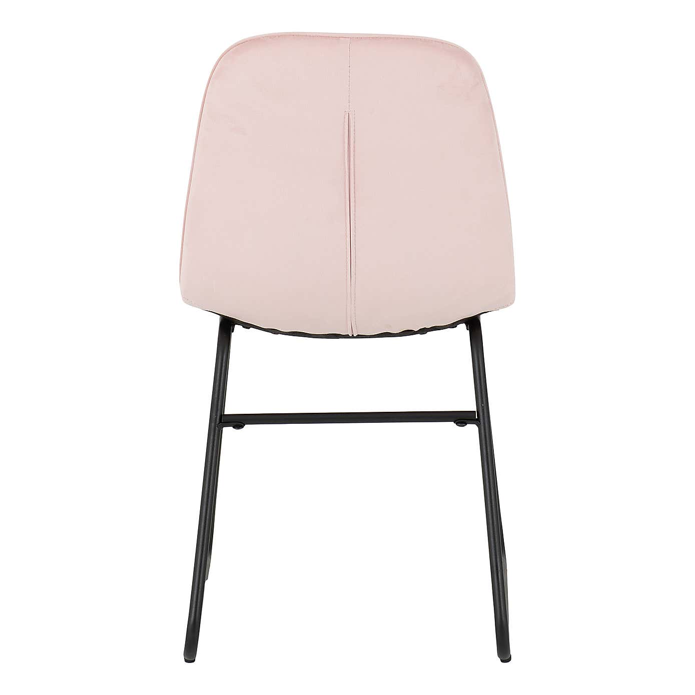 Lukas Set of 2 Dining Chairs Grey Velvet