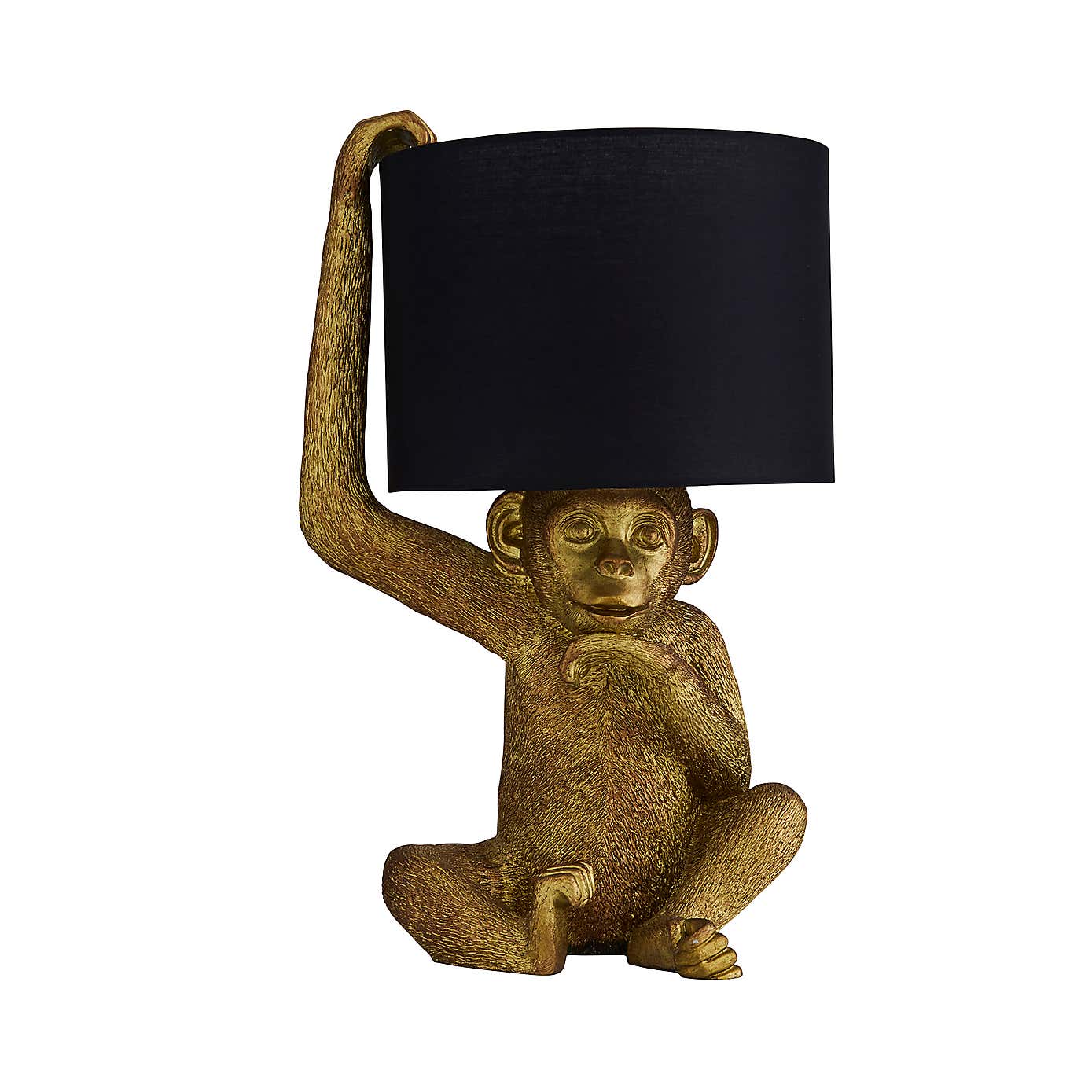 Odisha Resin Monkey Gold Table Lamp