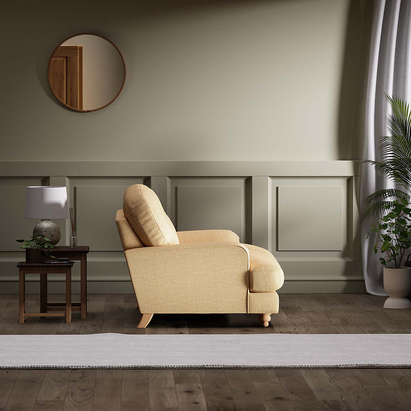 Martha Faux Linen 2 Seater Sofa