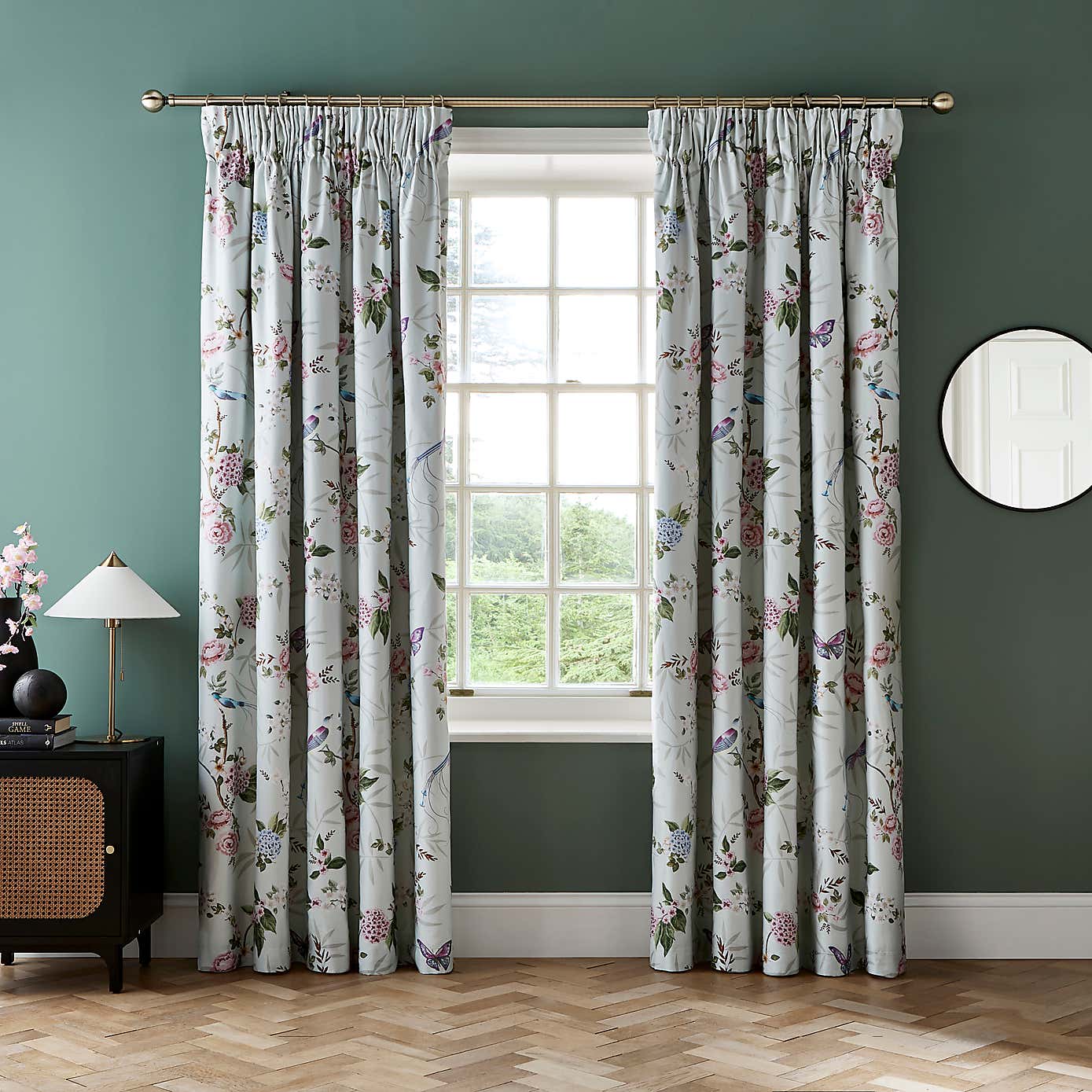 Dorma Love Bird Blackout Pencil Pleat Curtains