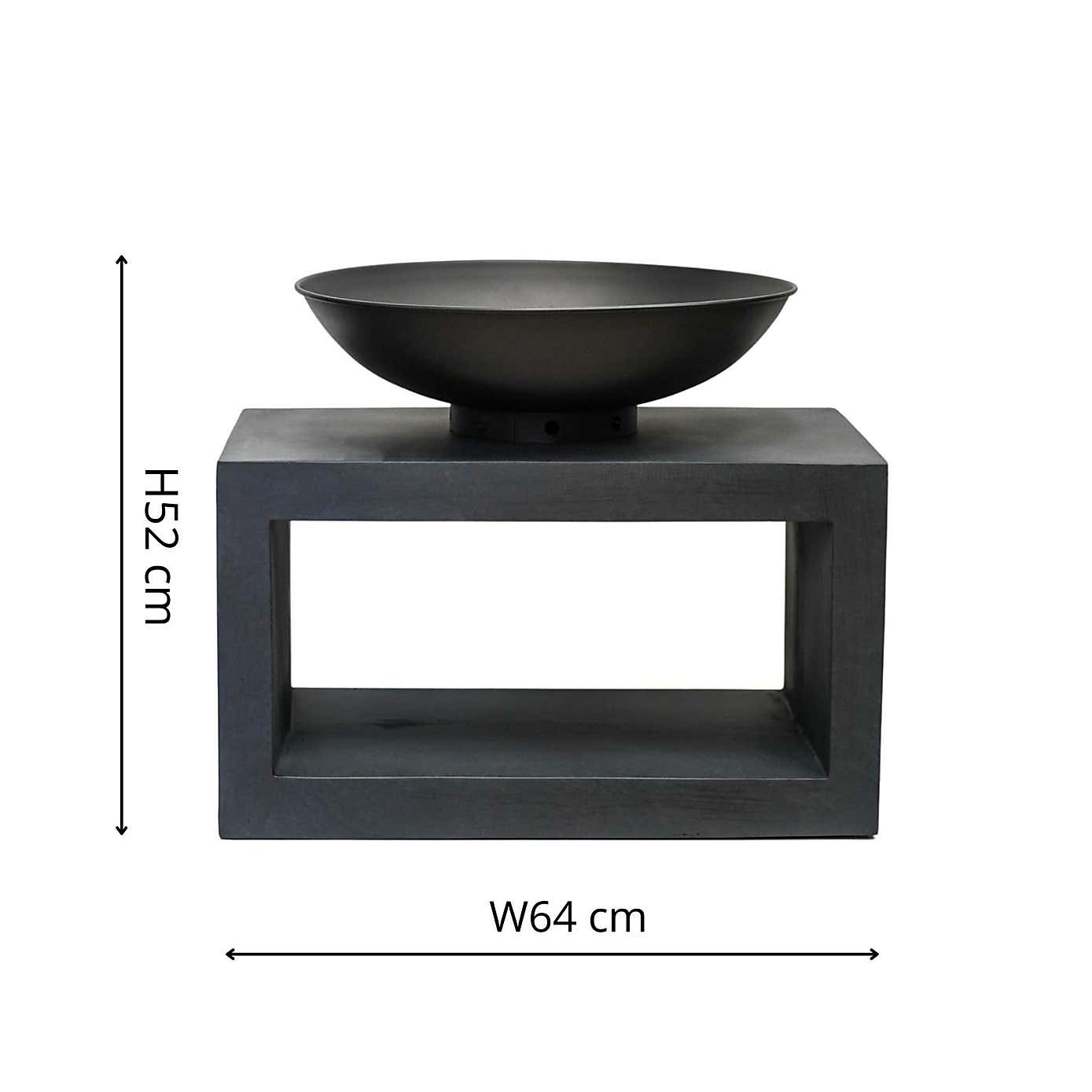 Rectangle Console Granite Fire Bowl
