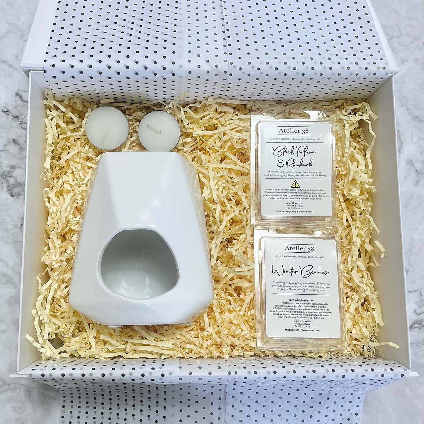 Atelier 38 Geo Burner and Fruity Wax Melt Gift Set