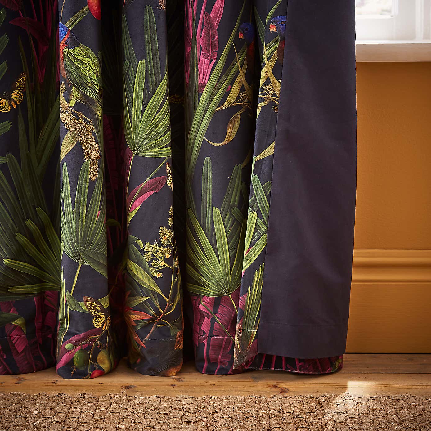 Tropical Treasures Pencil Pleat Curtains
