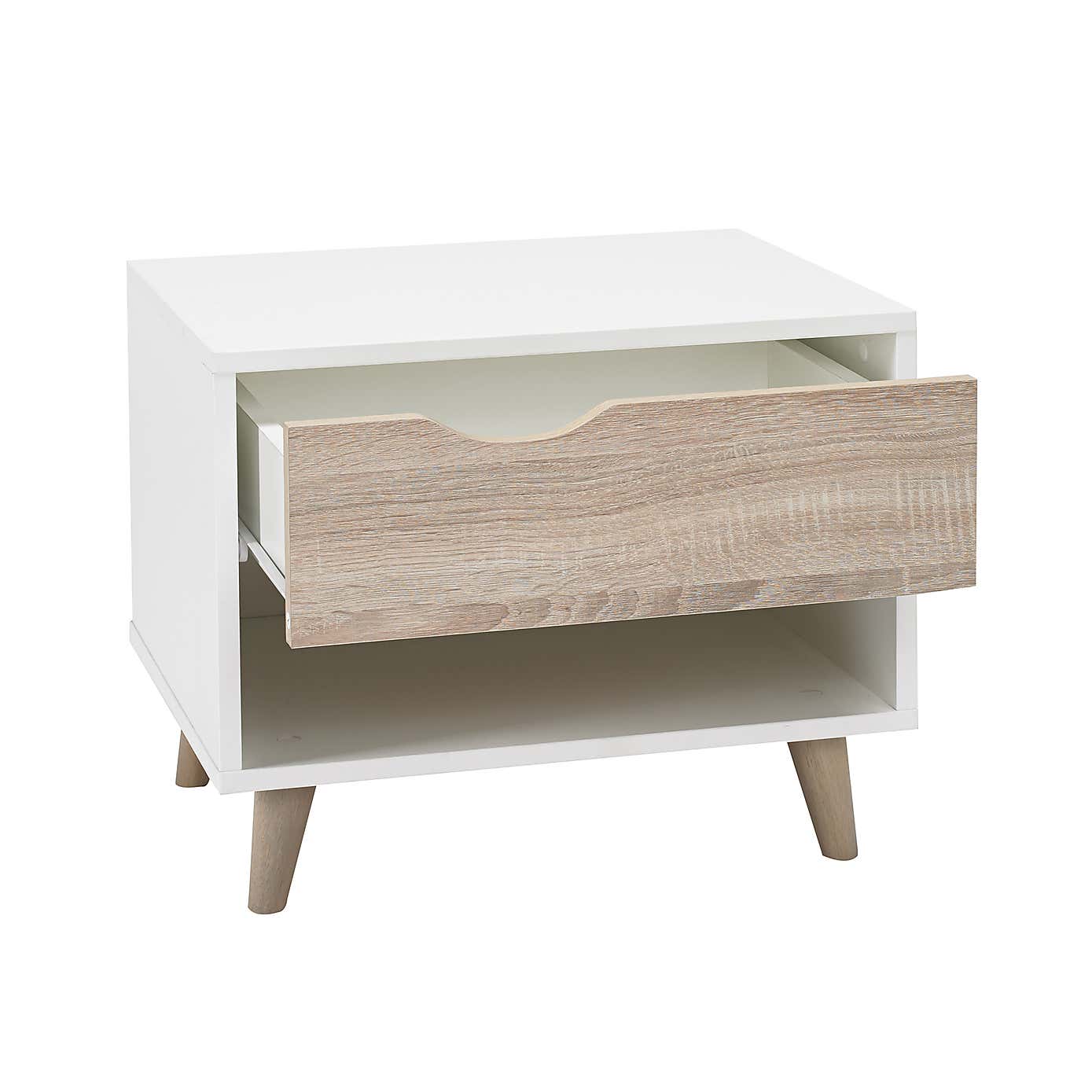 Stockholm 1 Drawer Bedside Cabinet