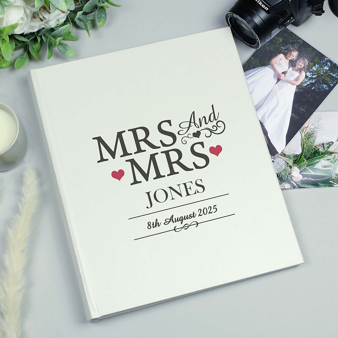 Personalised Mrs and Mrs Traditional Photo Album