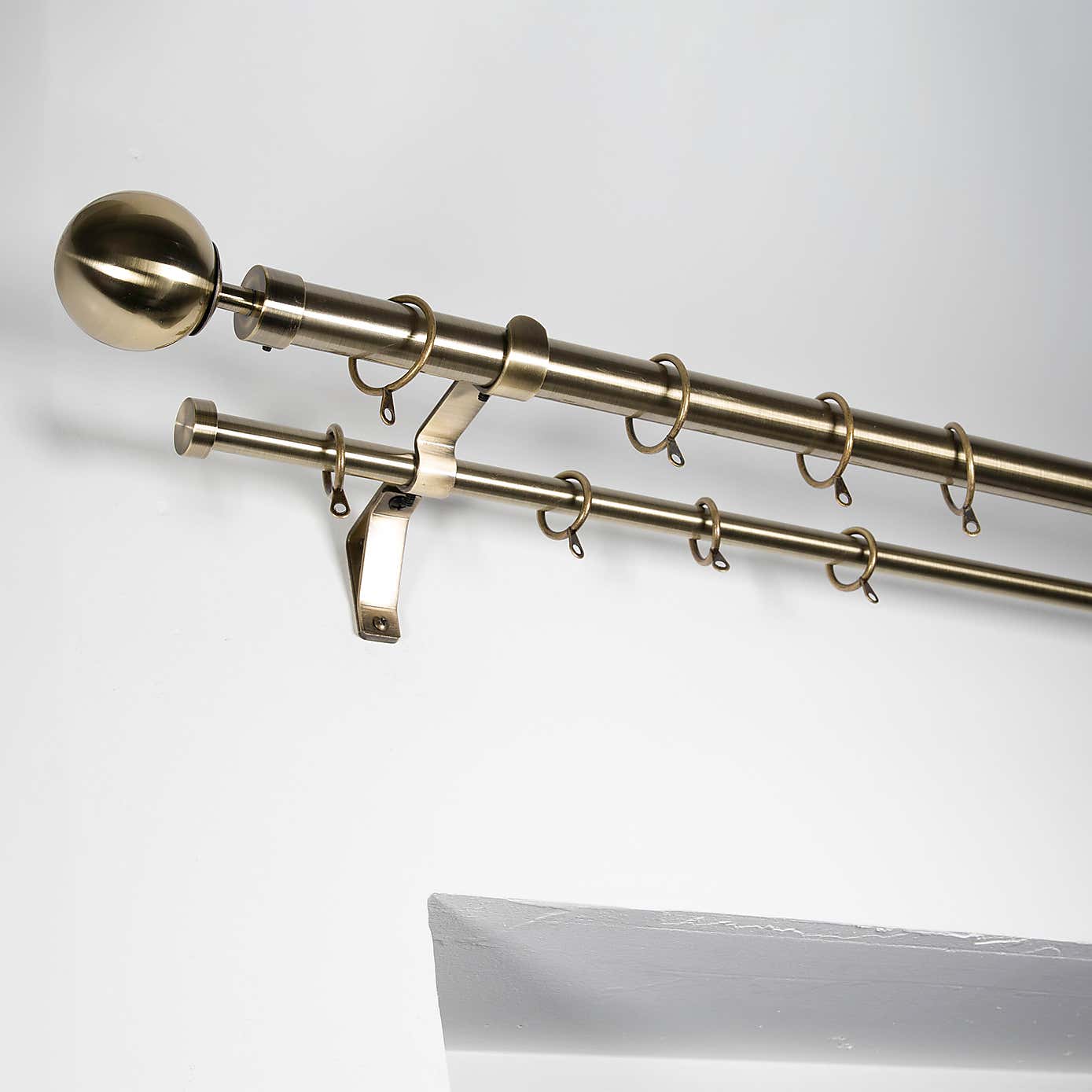 Oslo Double Layer Extendable Curtain Pole