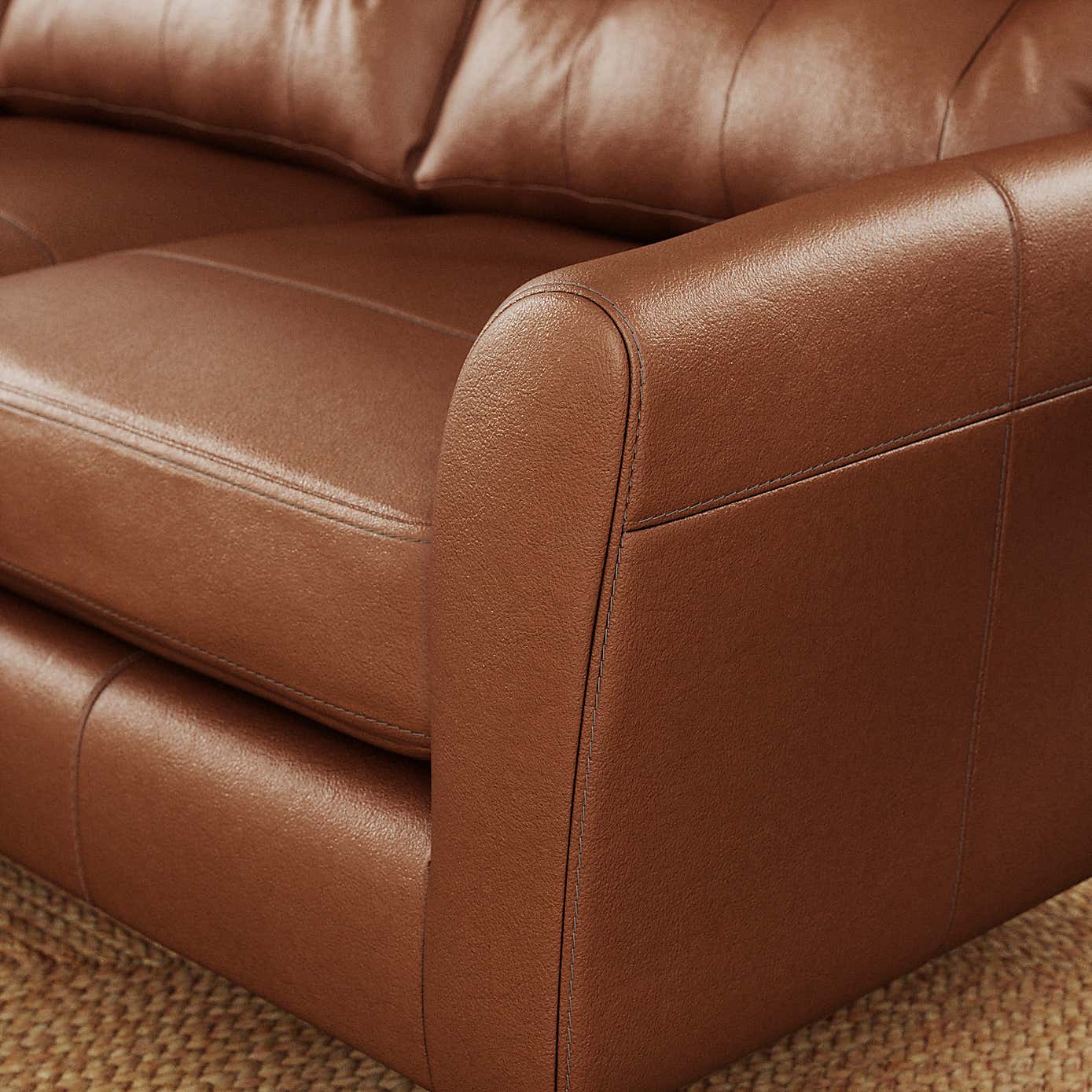 Sven Vintage Leather Large Corner Chaise Sofa