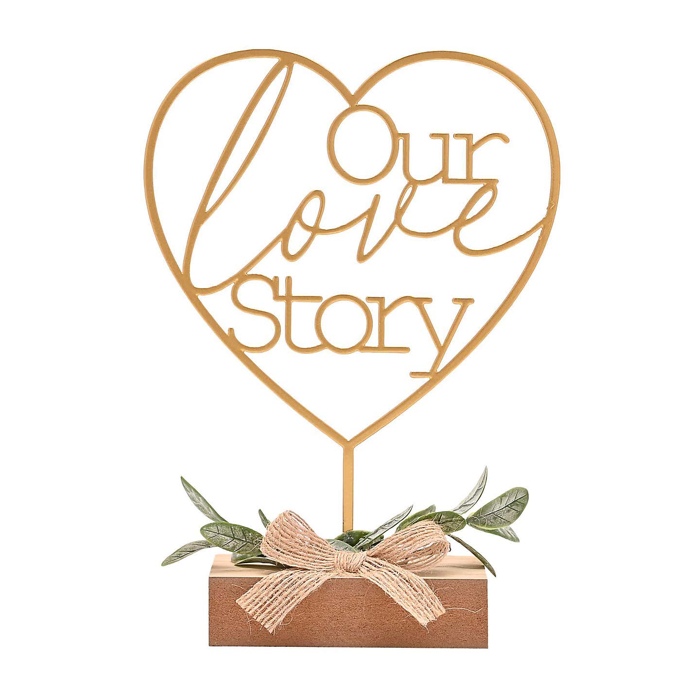 Love Story Heart Our Love Story Plaque