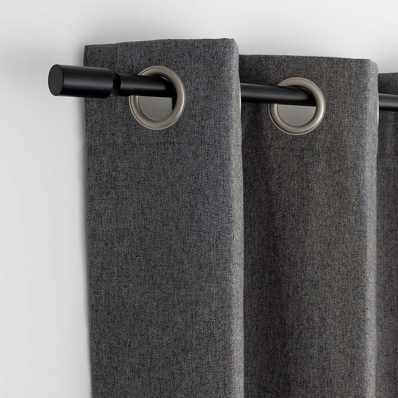 Barrel Metal Extendable Eyelet Curtain Pole 16/19mm